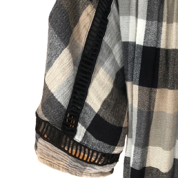 Anthropologie Maeve Plaid Kimono Tunic Dress Size S EUC - Picture 5 of 6